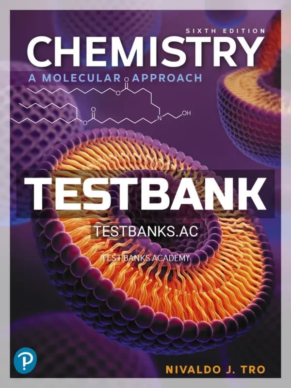 Cover for Test Bank for Chemistry A Molecular Approach 6th Edition by Tro