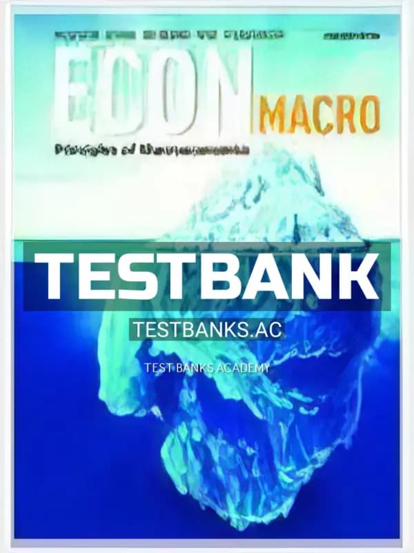 Cover for Test Bank for ECON Macro 1st CA Edition by McEachern