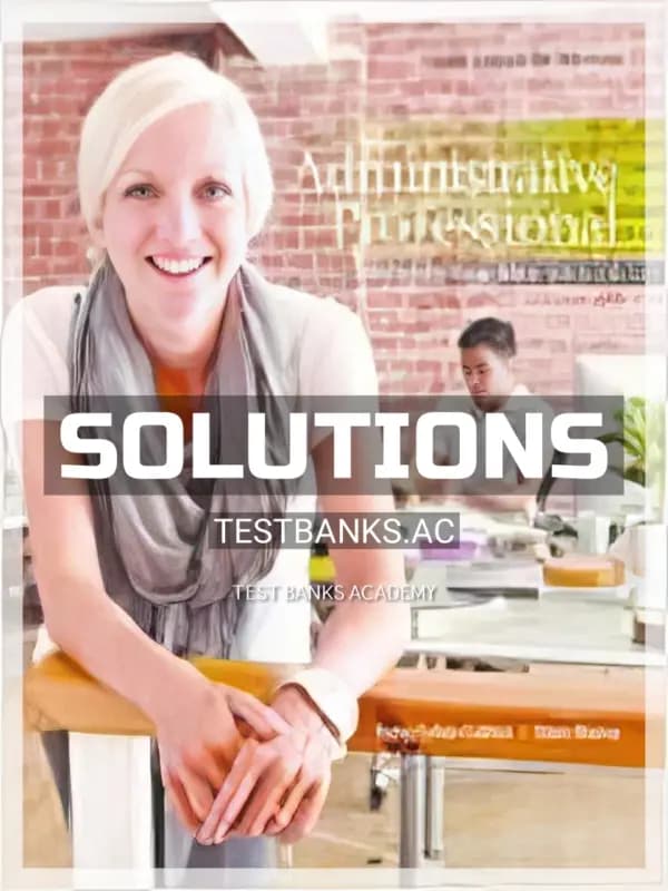 Cover for Solutions Manual for Administrative Professional Procedures and Skills 3rd CA Edition by Fulton Calkins