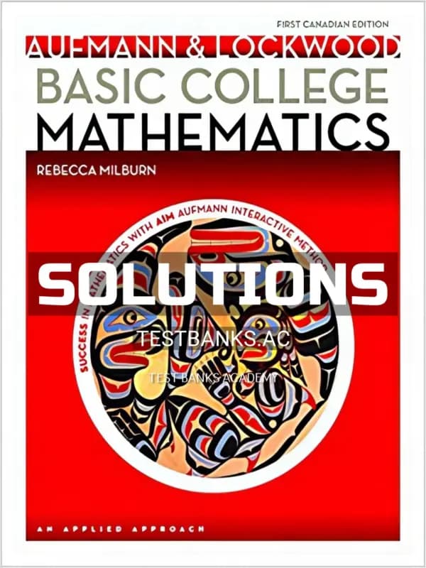 Cover for Solutions Manual for Basic College Mathematics An Applied Approach 1st CA Edition by Aufmann