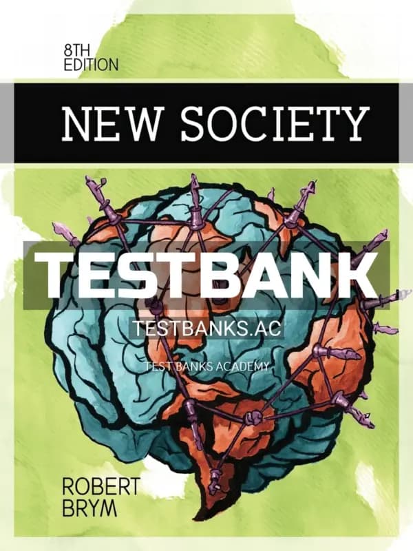 Cover for Test Bank for New Society 8th CA Edition by Brym