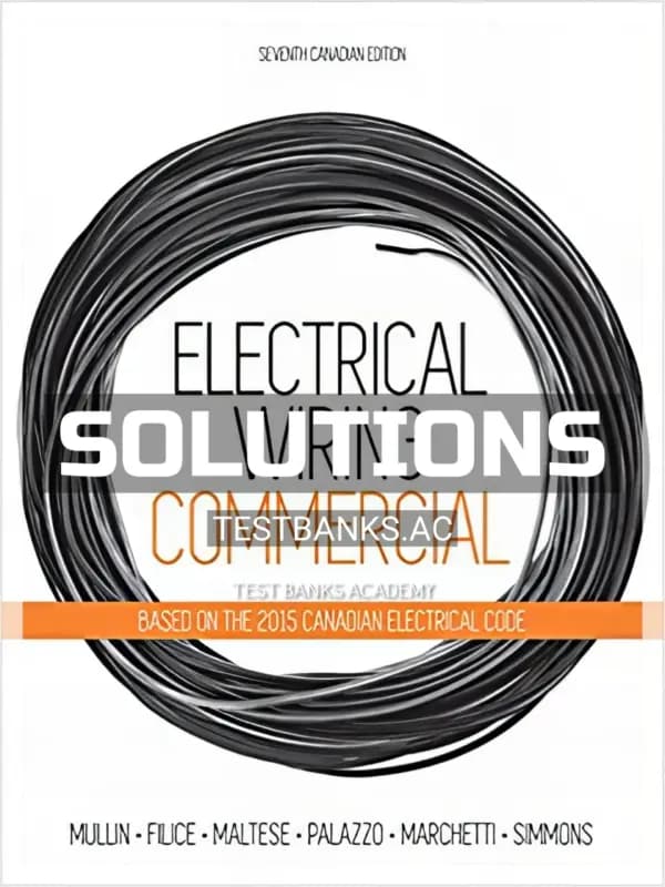 Cover for Solutions Manual for Electrical Wiring Residential 7th CA Edition by Mullin