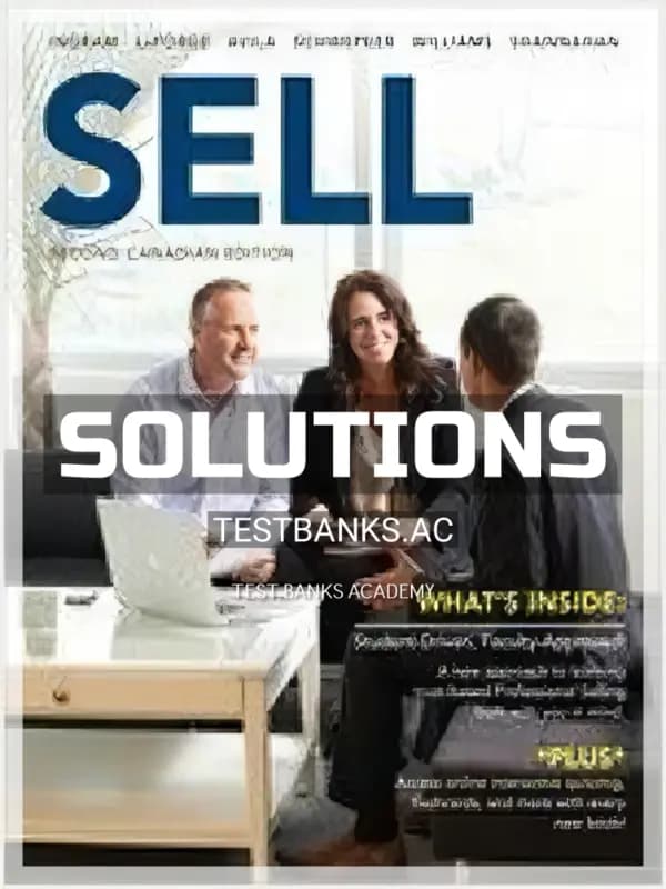 Cover for Solutions Manual for SELL 2nd CA Edition by Ingram