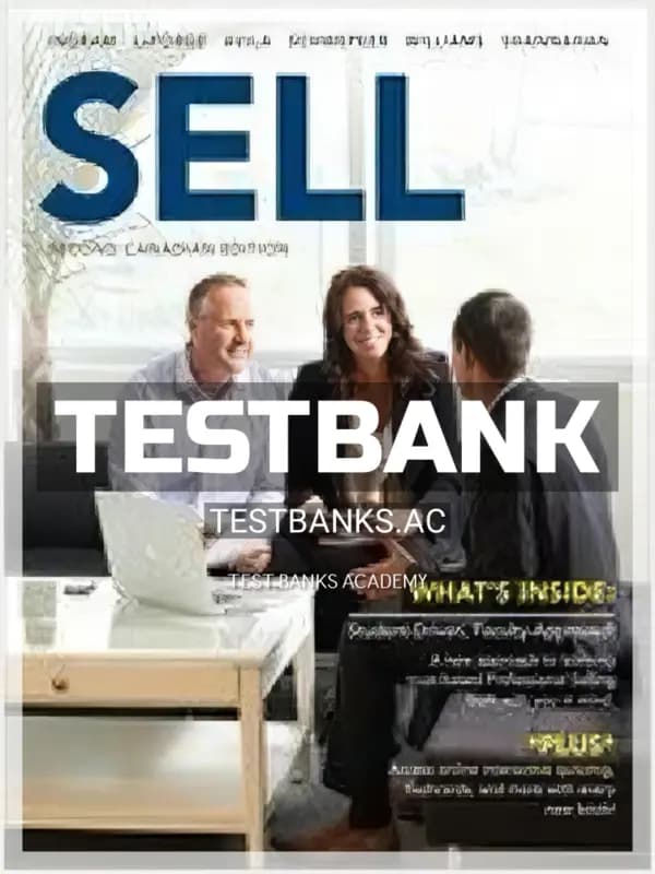 Cover for Test Bank for SELL 2nd CA Edition by Ingram