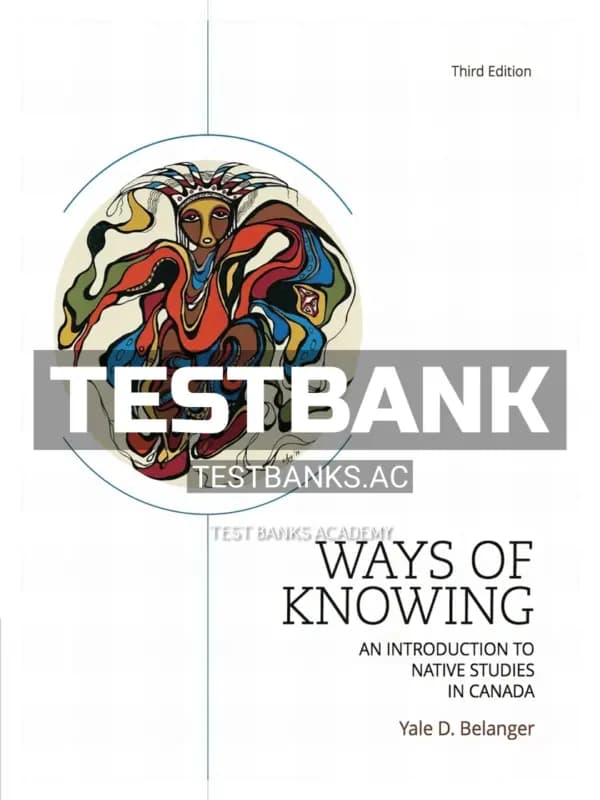 Cover for Test Bank for Ways of Knowing 3rd CA Edition by Belanger