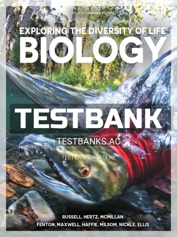Cover for Test Bank for Biology Exploring the Diversity of Life 4th CA Edition by Russell