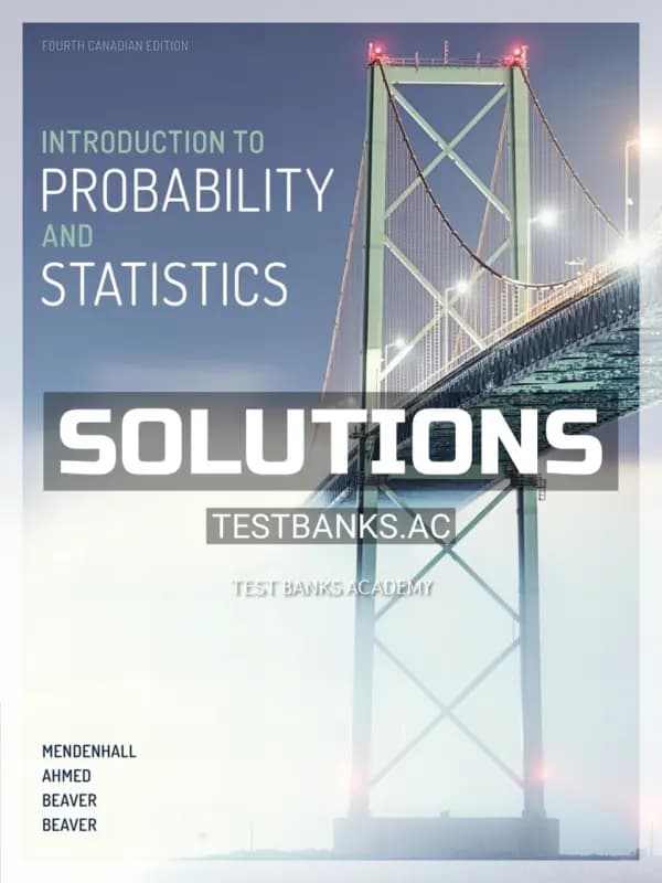 Cover for Solutions Manual for Introduction to Probability and Statistics 4th CA Edition by Mendenhall