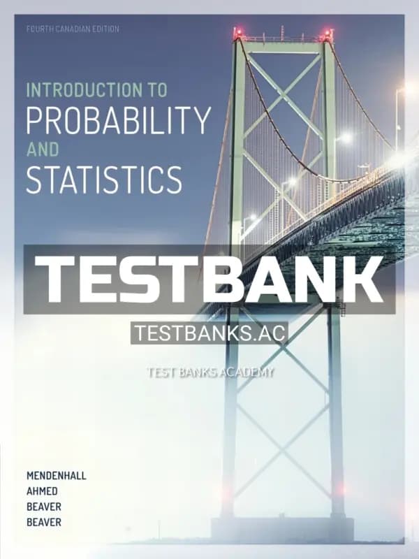 Cover for Test Bank for Introduction to Probability and Statistics 4th CA Edition by Mendenhall