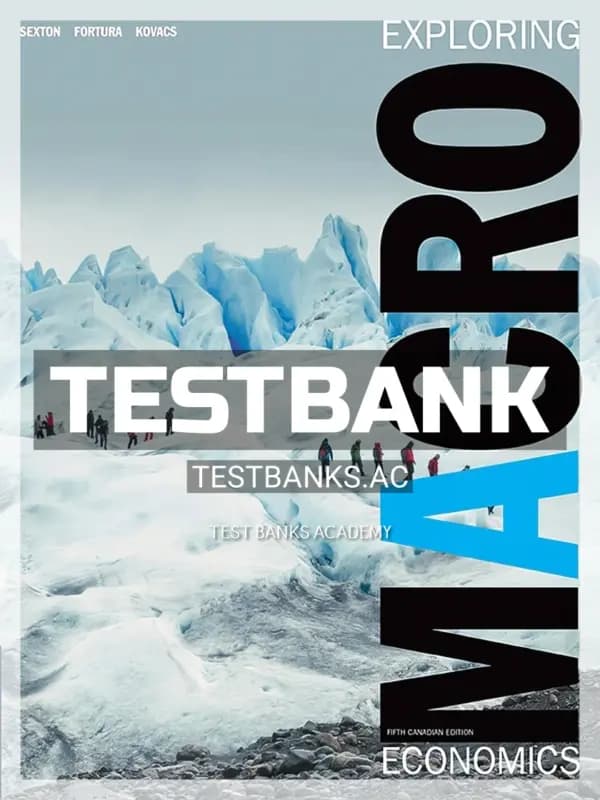 Cover for Test Bank for Exploring Macroeconomics 5th CA Edition by Sexton