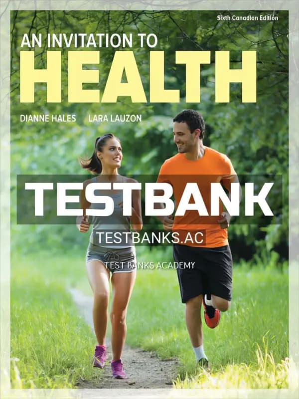Cover for Test Bank for Invitation to Health 6th CA Edition by Hales