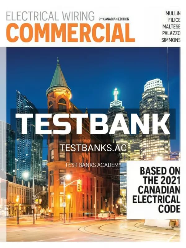 Cover for Test Bank for Electrical Wiring Commercial 9th CA Edition by Mullin