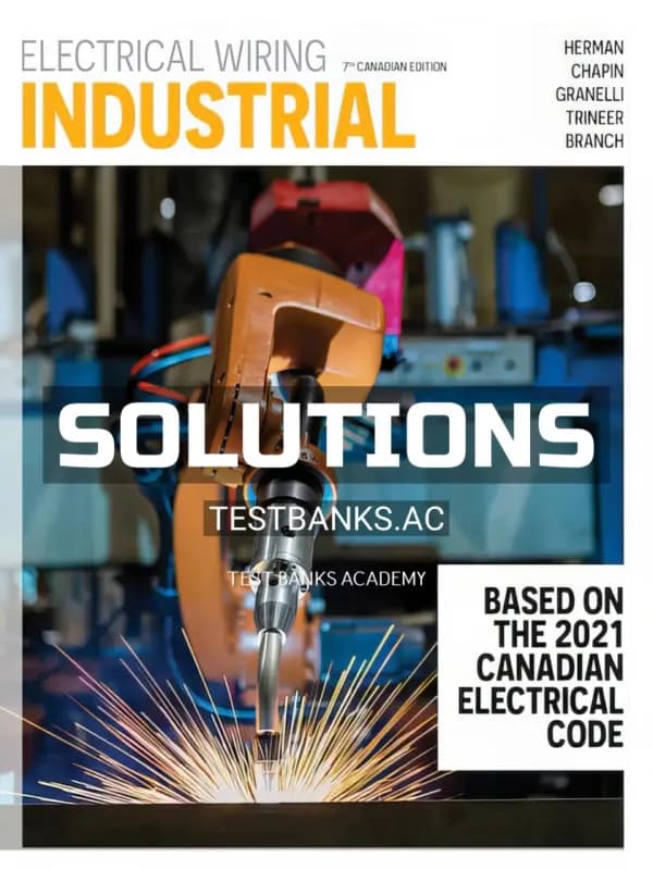 Cover for Solutions Manual for Electrical Wiring Industrial 7th CA Edition by Herman