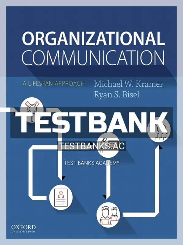 Cover for Test Bank for Organizational Communication 1st Edition by Kramer