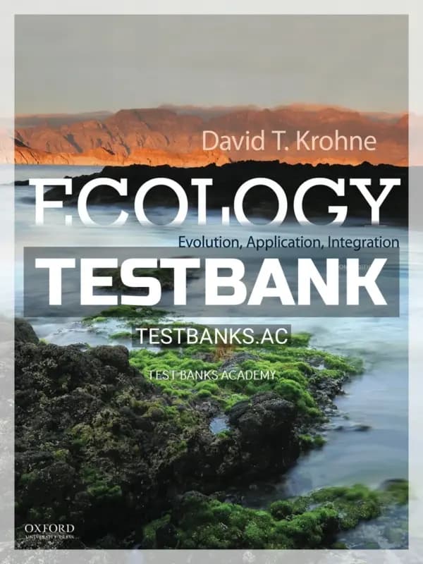 Cover for Test Bank for Ecology Evolution Application Integration 2nd Edition by Krohne