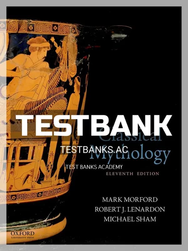 Cover for Test Bank for Classical Mythology 11th Edition by Morford
