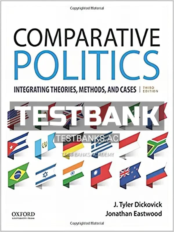 Cover for Test Bank for Comparative Politics Integrating Theories Methods and Cases 3rd Edition by Dickovick