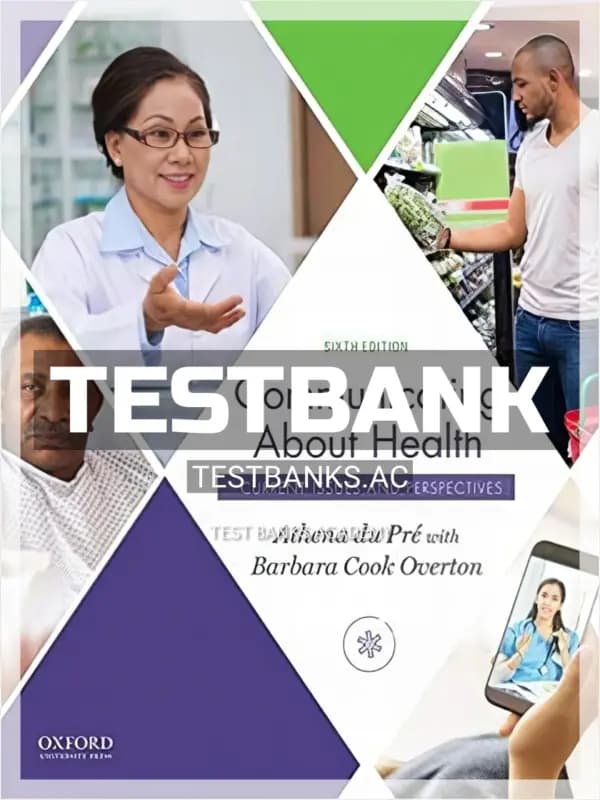 Cover for Test Bank for Communicating About Health Current Issues and Perspectives 6th Edition by Pre