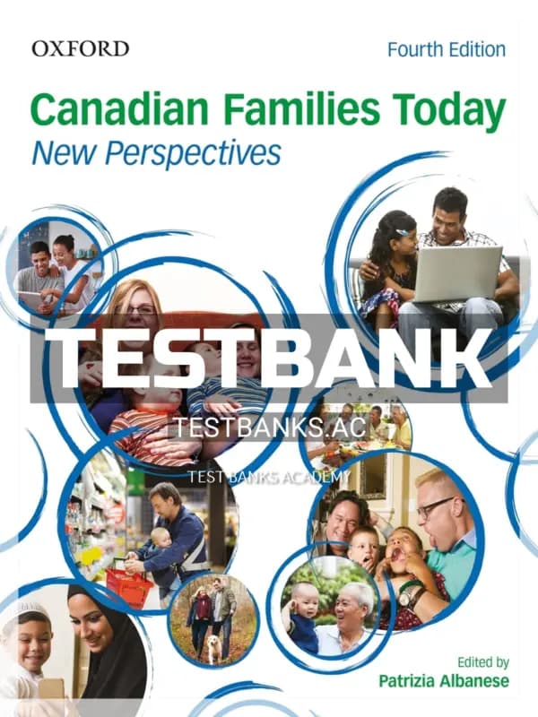 Cover for Test Bank for Canadian Families Today New Perspectives 4th CA Edition by Albanese