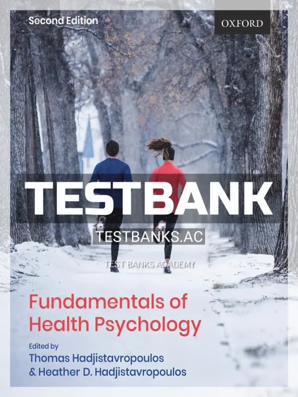 Cover for Test Bank for Fundamentals of Health Psychology 2nd Edition by Hadjistavropoulos