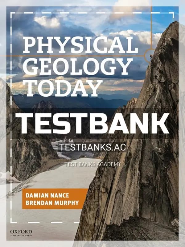 Cover for Test Bank for Physical Geology Today 1st Edition by Nance