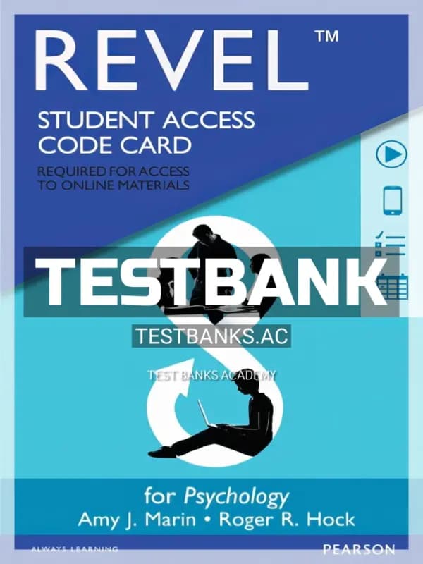 Cover for Test Bank for Psychology 1st Edition by Marin