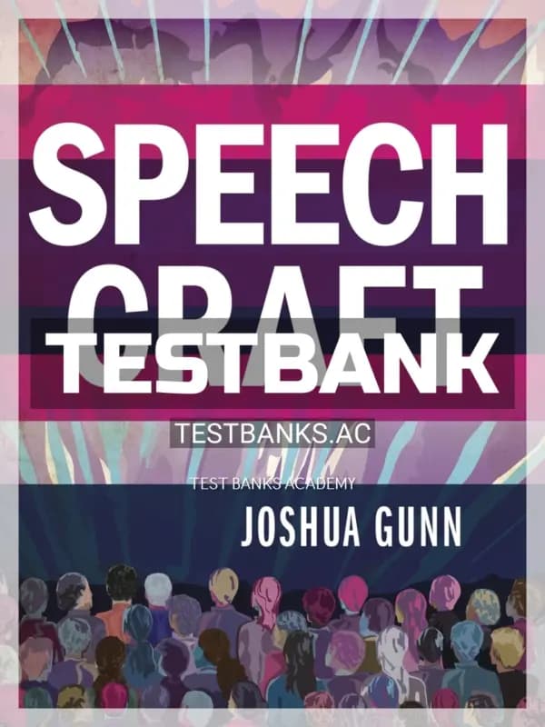 Cover for Test Bank for Speech Craft 1st Edition by Gunn