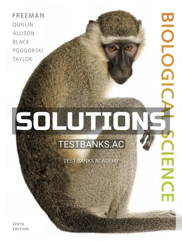 Cover for Solutions Manual for Biological Science 6th Edition by Freeman