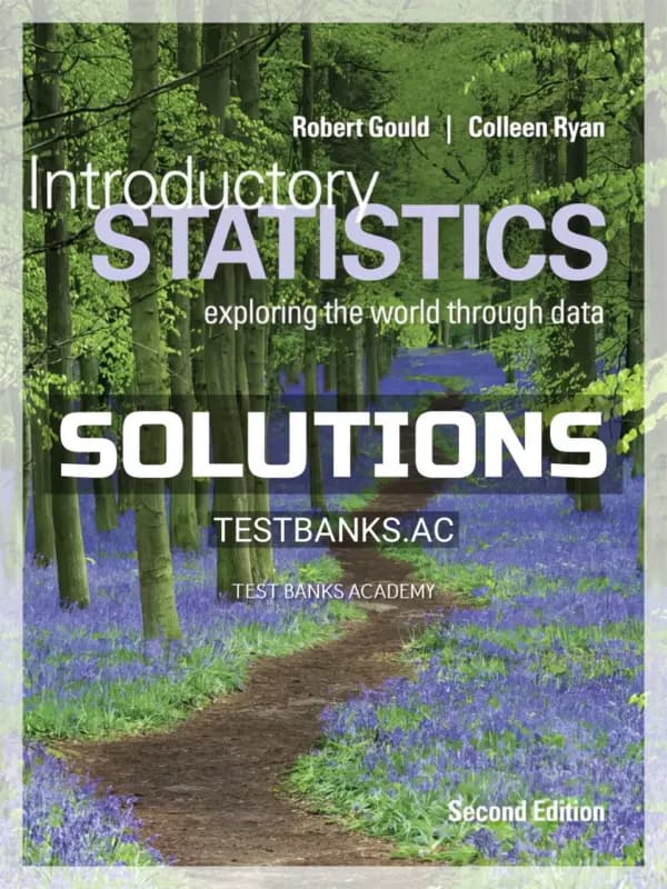 Cover for Solutions Manual for Introductory Statistics 2nd Edition by Gould