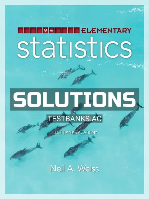 Cover for Solutions Manual for Elementary Statistics 9th Edition by Weiss