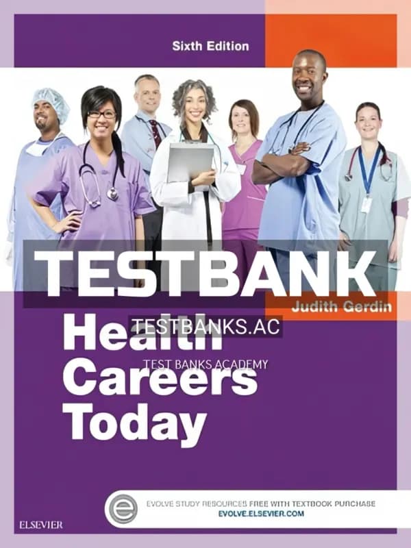 Cover for Test Bank for Health Careers Today 6th Edition by Gerdin