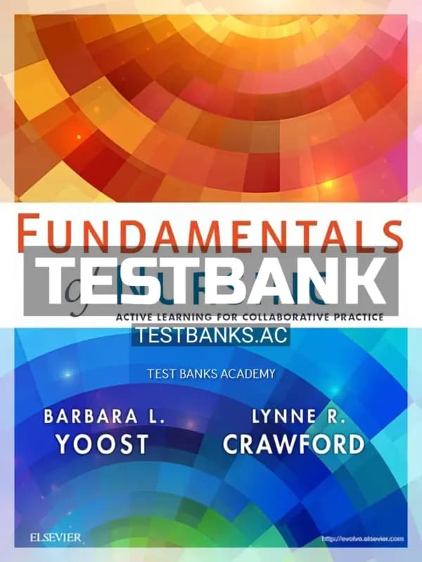Cover for Test Bank for Fundamentals of Nursing 1st Edition by Yoost