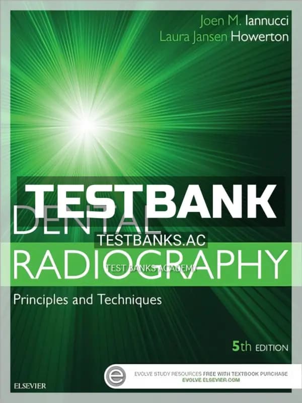 Cover for Test Bank for Dental Radiography 5th Edition by Iannucci