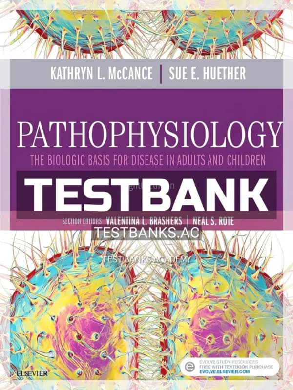 Cover for Test Bank for Pathophysiology 8th Edition by McCance