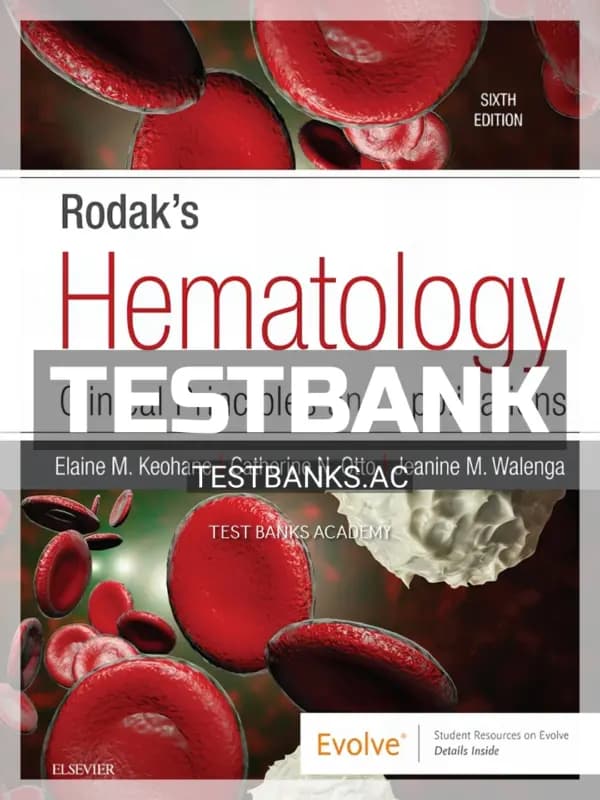 Cover for Test Bank for Rodak’s Hematology 6th Edition by Walenga