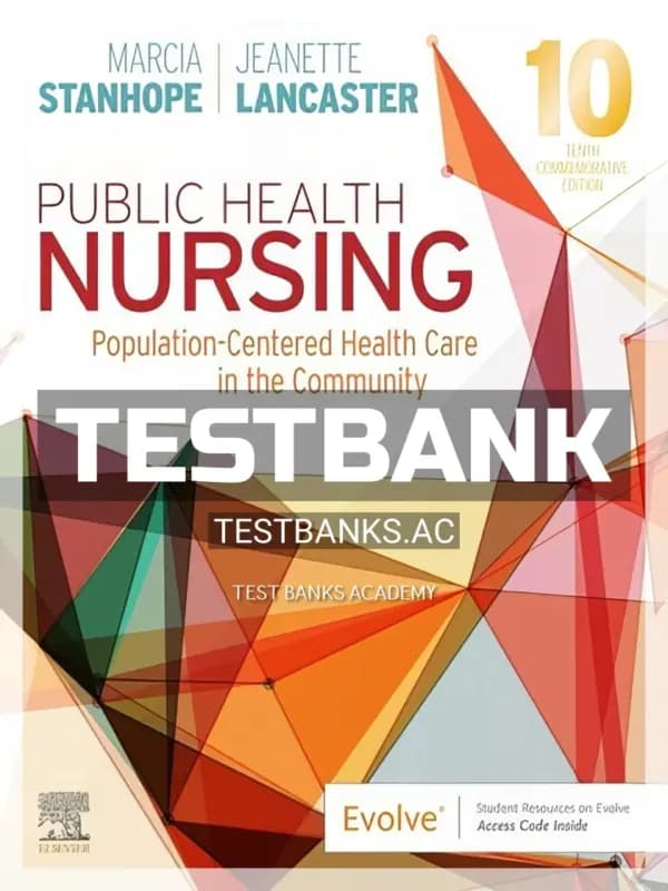 Cover for Test Bank for Public Health Nursing 10th Edition by Stanhope