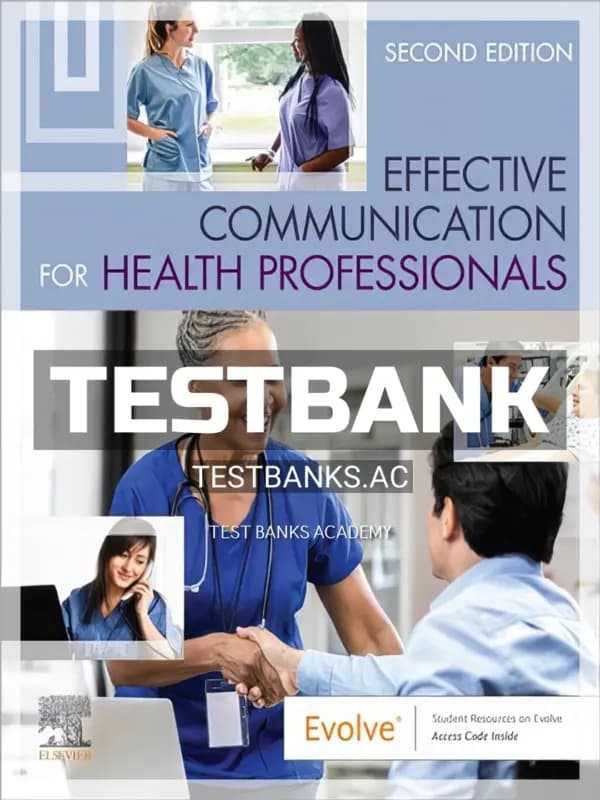 Cover for Test Bank for Effective Communication for Health Professionals 2nd Edition by Elsevier