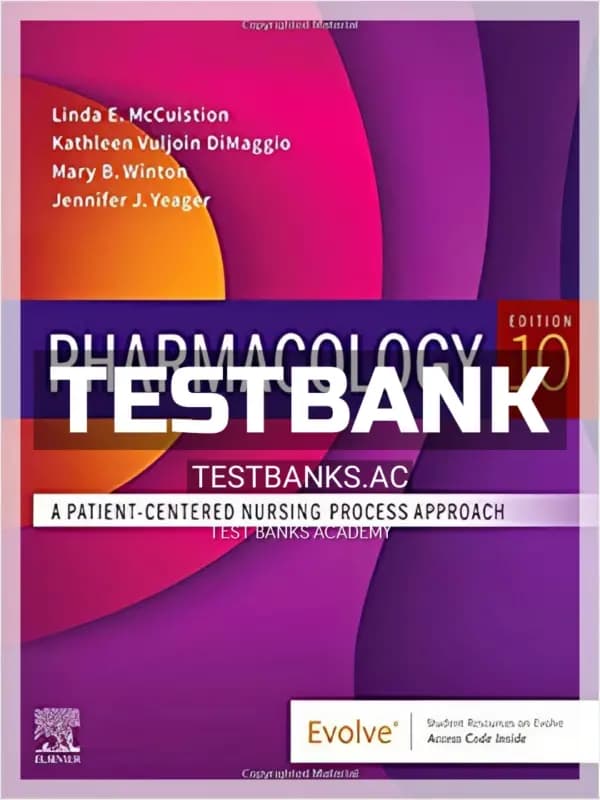 Cover for Test Bank for Pharmacology 10th Edition by McCuistion