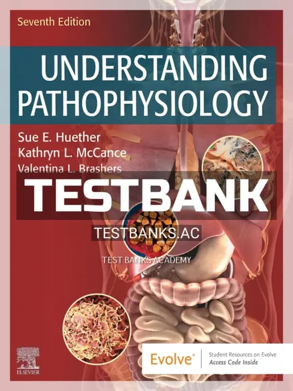 Cover for Test Bank for Understanding Pathophysiology 7th Edition by Huether