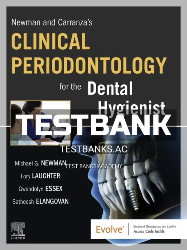 Cover for Test Bank for Newman and Carranza’s Clinical Periodontology for the Dental Hygienist 1st Edition by Newman