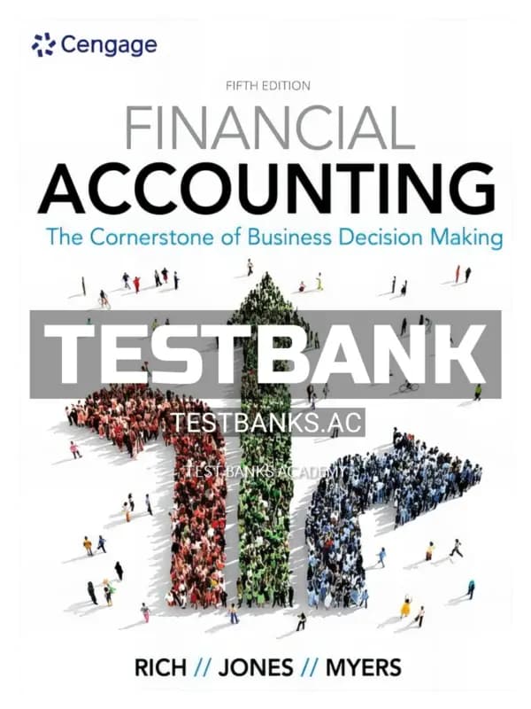 Cover for Test Bank for Financial Accounting 5th Edition by Rich