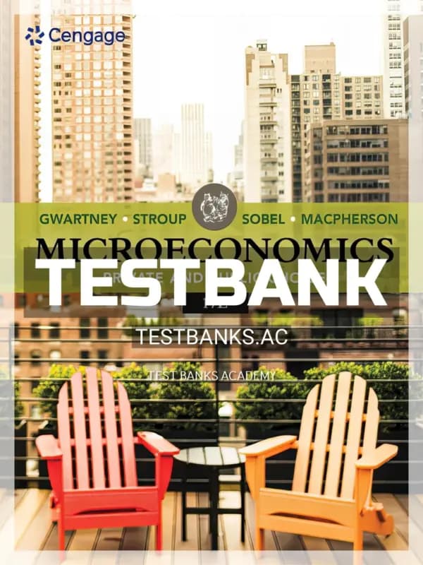 Cover for Test Bank for Microeconomics Private and Public Choice 17th Edition by Gwartney