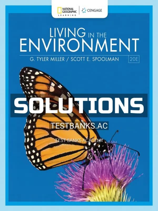 Cover for Solutions Manual for Living in the Environment 20th Edition by Miller