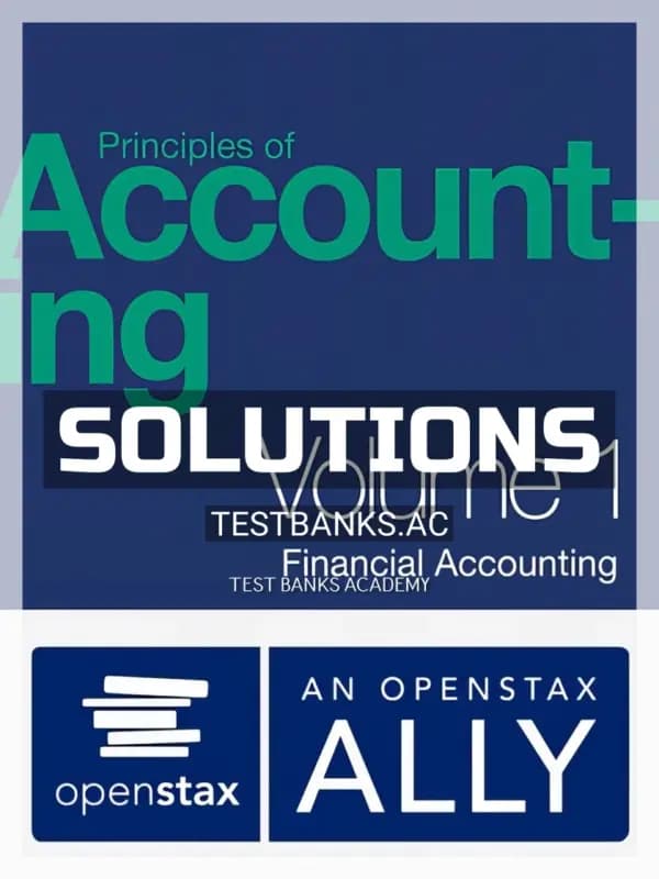 Solutions Manual for Financial Accounting 1st Edition by Openstax cover