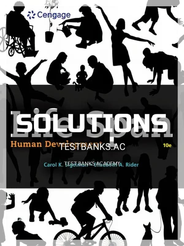 Cover for Solutions Manual for Life Span Human Development 10th Edition by Sigelman