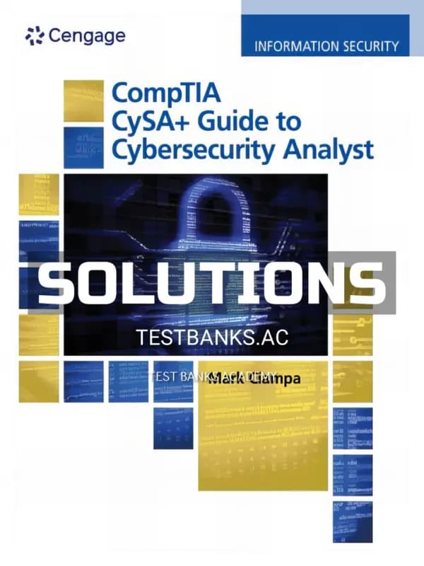 Cover for Solutions Manual for CompTIA CySA 1st Edition by Ciampa