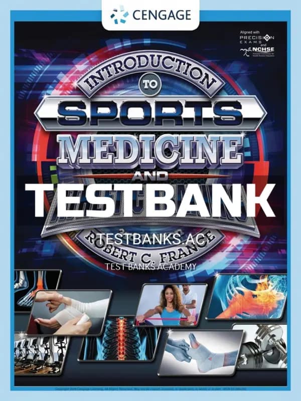 Cover for Test Bank for Introduction to Sports Medicine and Athletic Training 3rd Edition by France