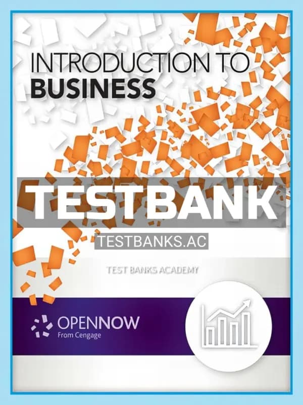 Cover for Test Bank for Introduction to Business 1st Edition by OpenNow