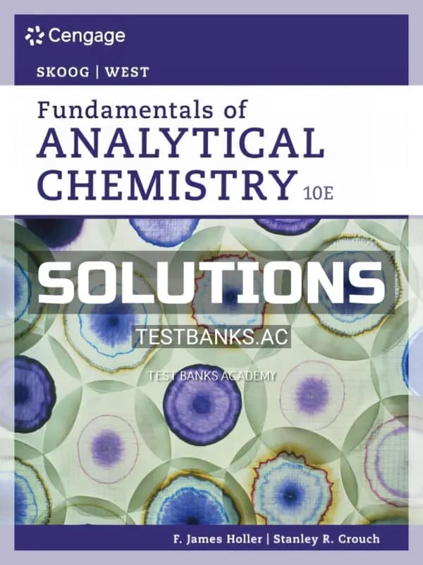 Cover for Solutions Manual for Fundamentals of Analytical Chemistry 10th Edition by Skoog