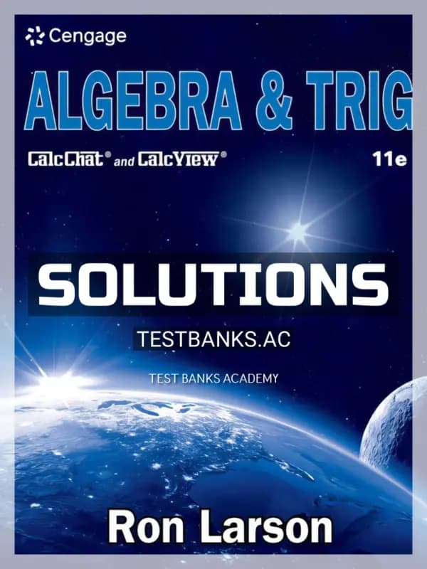 Cover for Solutions Manual for Algebra and Trig 11th Edition by Larson