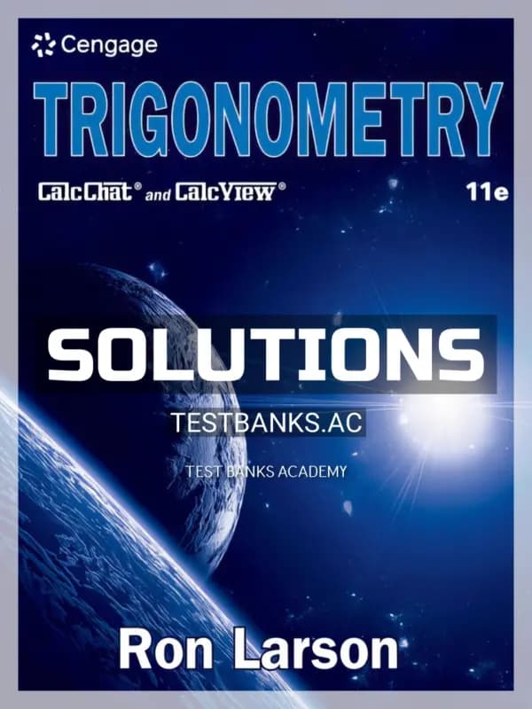 Cover for Solutions Manual for Trigonometry 11th Edition by Larson